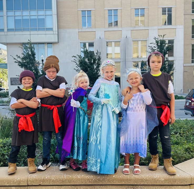 The children from Sandra Parks' family group to Frozen a group attends a performance at the lied center