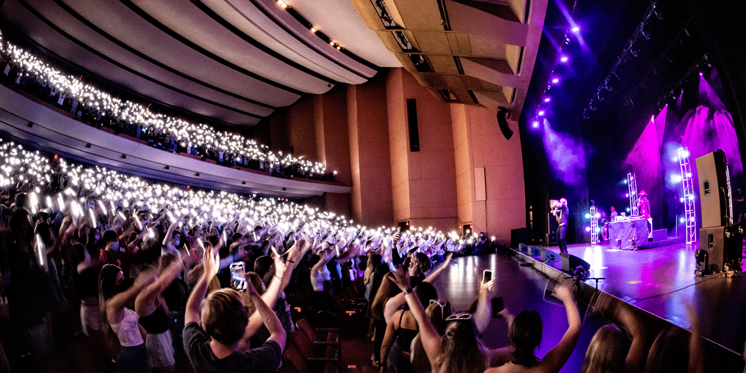 photo of a live concert at the lied center